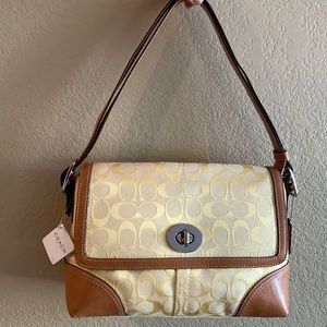Light Yellow Coach Shoulder Bag